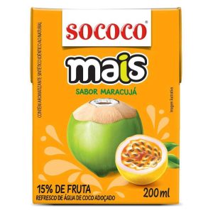 AGUA DE COCO COM MARACUJA SOCOCO 200ML