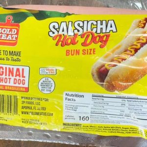 SALSICHA.jpg SALSICHA HOT DOG GOLD MEAT 397G