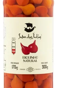 PIMENTA BIQUINHO  NATURAL SABOR DAS INDIAS  300G DREN 170G